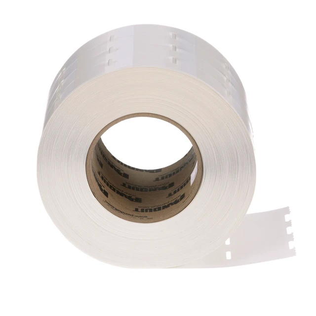 Alt view image 3 of 5 - Panduit S100X650VATY-NOS Thermal Transfer Self-Laminating Labels, 1" W x 6.5" L, 1.5" Print-On Height, White, 1000 Labels Per Roll