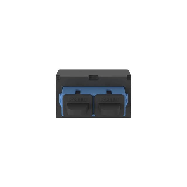 Alt view image 2 of 5 - Panduit CMDBUSCZBL Mini-Com Blue SC Singlemode Duplex Fiber Optic Adapter Module, Black