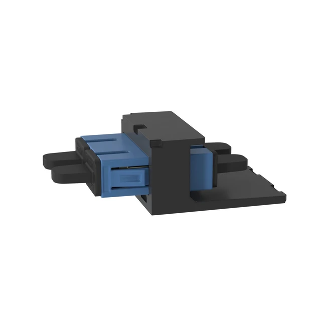 Alt view image 3 of 5 - Panduit CMDBUSCZBL Mini-Com Blue SC Singlemode Duplex Fiber Optic Adapter Module, Black