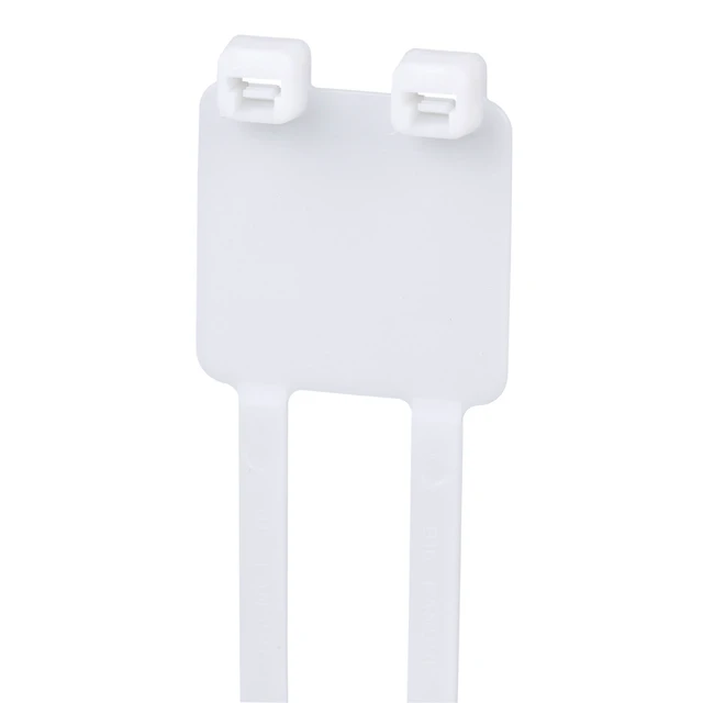 Alt view image 3 of 3 - Panduit PL2M2S-D Pan-Ty Write-On Wrap Marker Cable Tie, PA6.6, 7.4 Inch White, 50 lb Strength, 500 PK