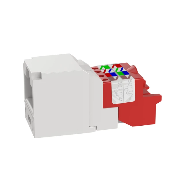 Alt view image 3 of 4 - Panduit Jack,Mini Com,Cat 5e,White CJ5E88TWH