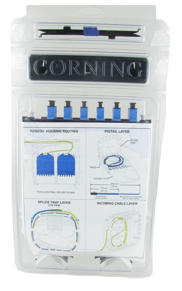 Alt view image 2 of 7 - Corning CCH-CS12-59-P00RJ 12F SC UPC Duplex OS2 Ribbon Fiber Optic Splice Cassette