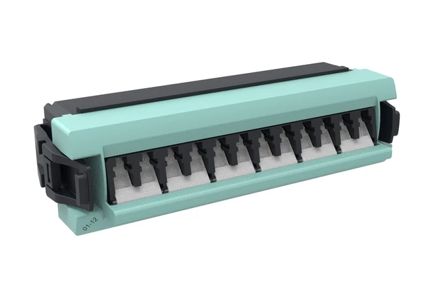 Alt view image 7 of 7 - CommScope 360DPIS-12LC-LS 12-Port LC/UPC OM4 Fiber Adapter Pack Aqua 760230938