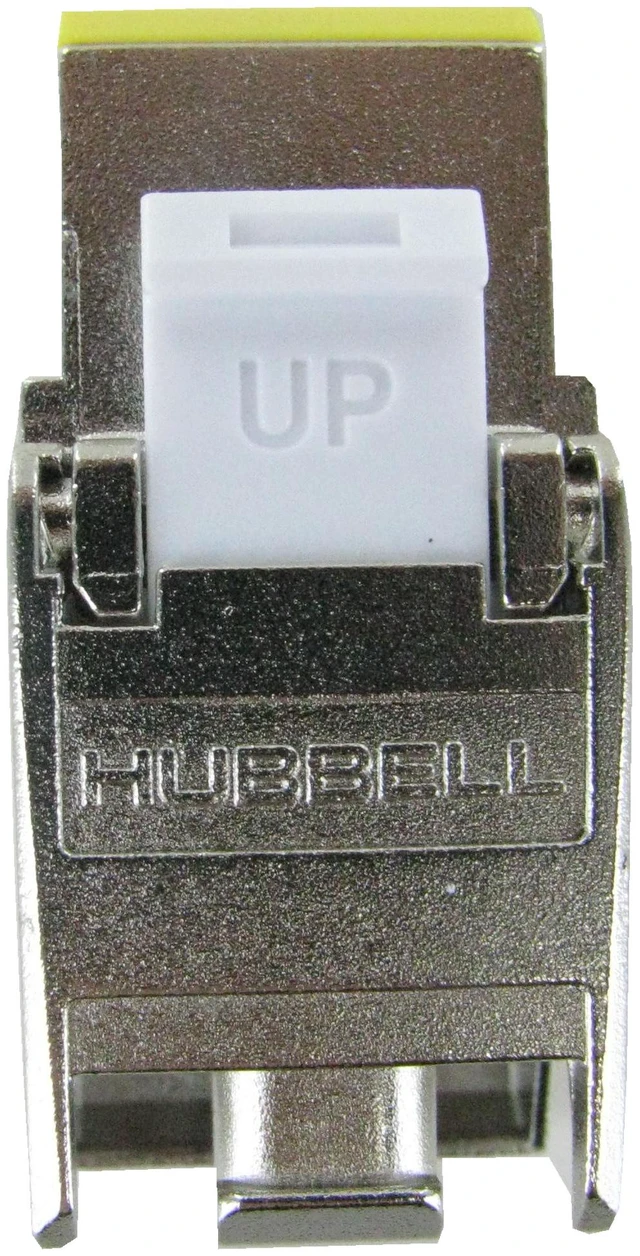 Alt view image 5 of 7 - Hubbell HJS6Y Cat 6 Shielded RJ45 Ethernet Keystone Jack Yellow Cobra-Lock