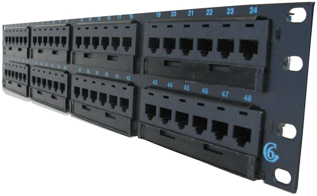 Alt view image 4 of 7 - Ortronics OR-PHD66U48 Clarity 6 Cat6 48-Port RJ45 Network Patch Panel