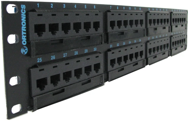 Alt view image 3 of 7 - Ortronics OR-PHD66U48 Clarity 6 Cat6 48-Port RJ45 Network Patch Panel
