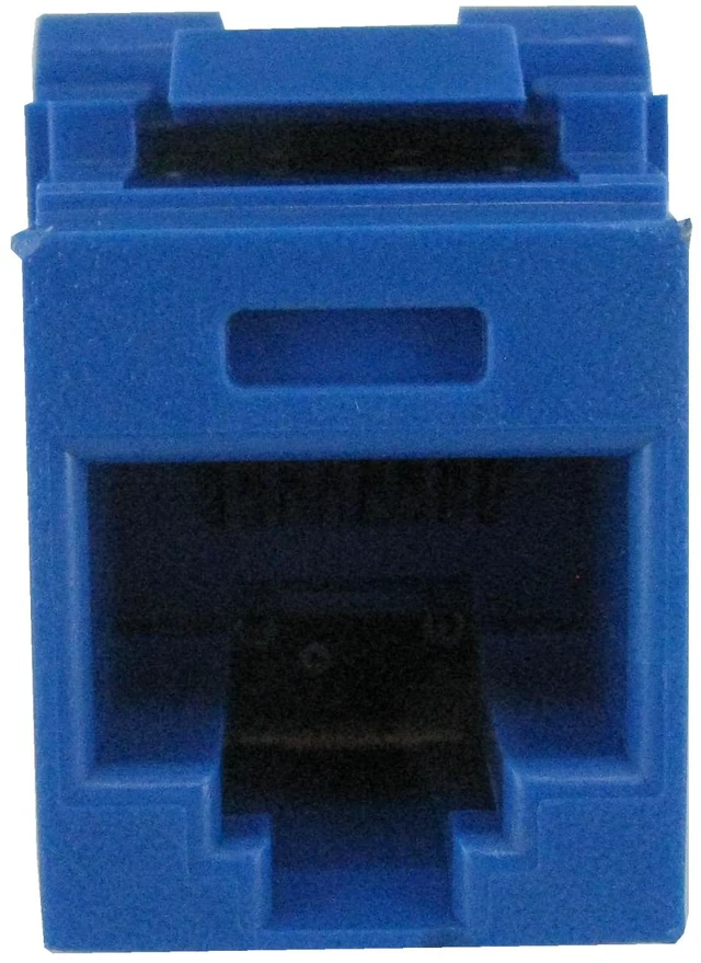 Alt view image 5 of 7 - Panduit NK688MBU NetKey Cat6 RJ45 Keystone Jack Module, Blue
