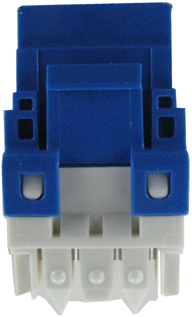 Alt view image 6 of 7 - Panduit NK688MBU NetKey Cat6 RJ45 Keystone Jack Module, Blue