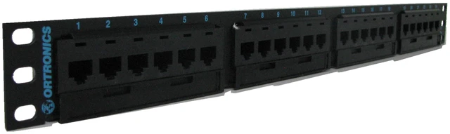 Alt view image 3 of 7 - Ortronics OR-PHD66U24 Clarity Cat6 High Density Network Patch Panel, 24 Ports, 1U
