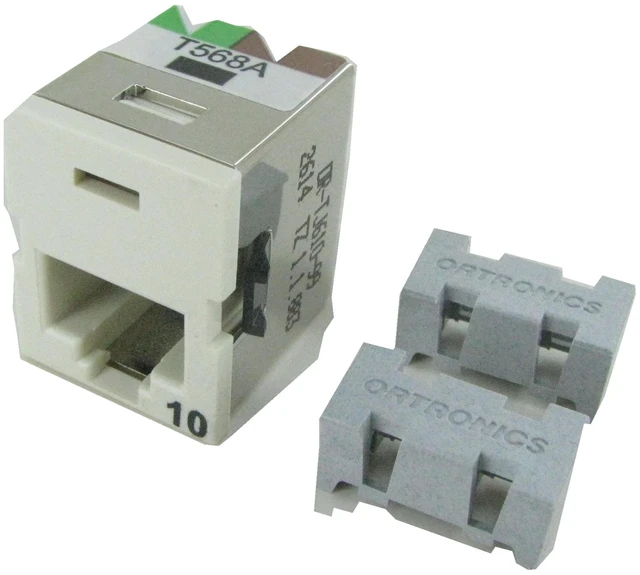 Main image of Ortronics OR-TJ610-99 Clarity TracJack Cat6a 10G RJ45 Ethernet Jack, Wiremold Ivory