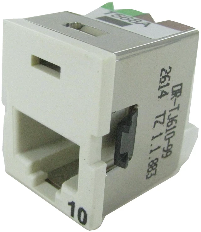 Alt view image 2 of 5 - Ortronics OR-TJ610-99 Clarity TracJack Cat6a 10G RJ45 Ethernet Jack, Wiremold Ivory