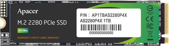 Alt view image 2 of 2 - Apacer AS2280P4X M.2 PCIe SSD 1TB , Standard(Single) Gen3