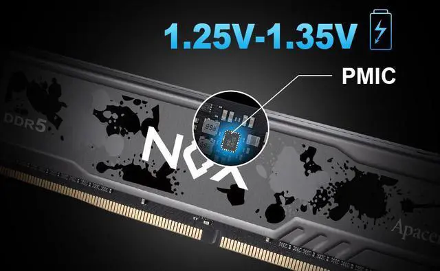 Alt view image 6 of 7 - Apacer NOX DDR5 32GB (2x16GB) 288-Pin PC RAM DDR5 5600 Desktop Memory Module