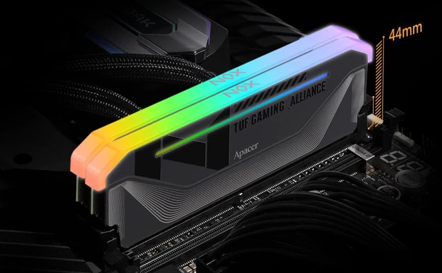 Alt view image 3 of 7 - Apacer NOX Asus TUF Gaming Alliance RGB 32GB DDR5 RAM (2x16GB) 288-Pin PC 6000 Desktop Memory Module Black 5600