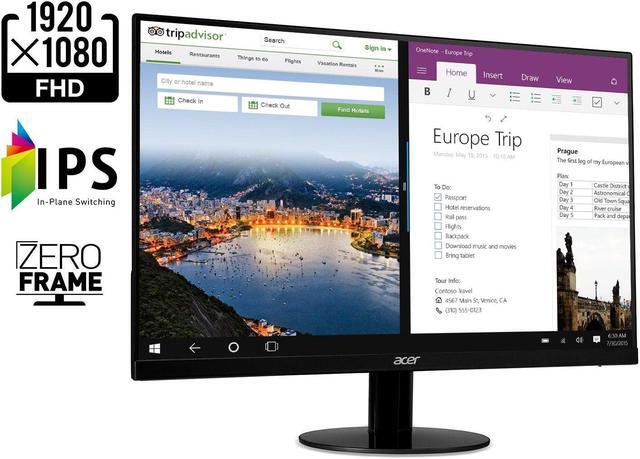 Alt view image 13 of 13 - Acer SB220Q bi 21.5 Inches Full HD (1920 x 1080) IPS Ultra-Thin Zero Frame Monitor (HDMI & VGA Port), Black
