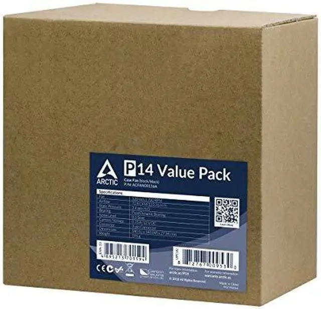 Alt view image 6 of 9 - Arctic P14 Value Pack Pressure optimised 140mm Fan 5pack