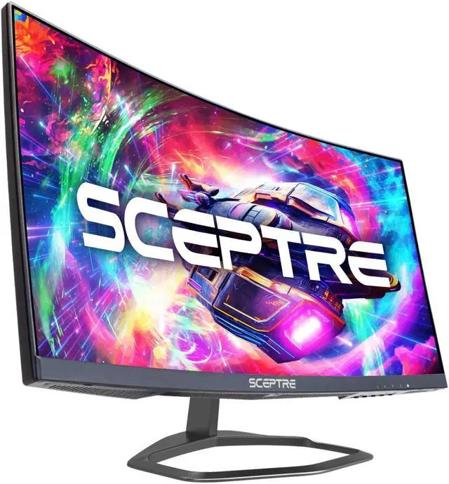 Alt view image 6 of 20 - Sceptre Curved 24.5-inch Gaming Monitor up to 240Hz 1080p R1500 1ms DisplayPort x2 HDMI x2 Blue Light Shift Build-in Speakers, Machine Black 2023 (C255B-FWT240)