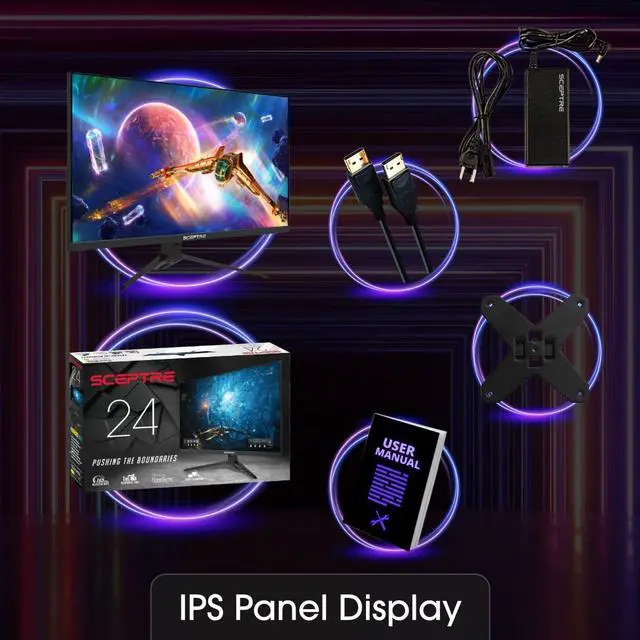 Alt view image 19 of 20 - Sceptre IPS 24” Gaming Monitor 165Hz 144Hz Full HD (1920 x 1080) FreeSync Eye Care FPS RTS DisplayPort HDMI Build-in Speakers, Machine Black 2020 (E248B-FPT168)