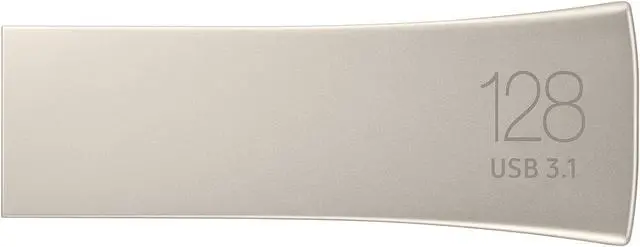 Alt view image 9 of 16 - Samsung MUF-128BE3/EU MAH 128GB USB 3.1 Flash Drive r300MB/s Samsung Bar Plus Champagne Silver Casing