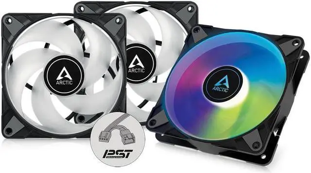 Alt view image 12 of 17 - ARCTIC ACFAN00232A P12 PWM PST A-RGB (3 Pack) 120 mm PWM case Fan Optimized for Static Pressure 2000 RPM 3 pin Black