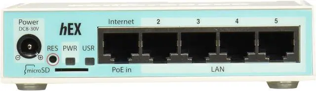 Alt view image 15 of 15 - Mikrotik hEX RB750Gr3 Router with 5x Gigabit Ethernet Ports 1x USB Port and 1x microSD Slot