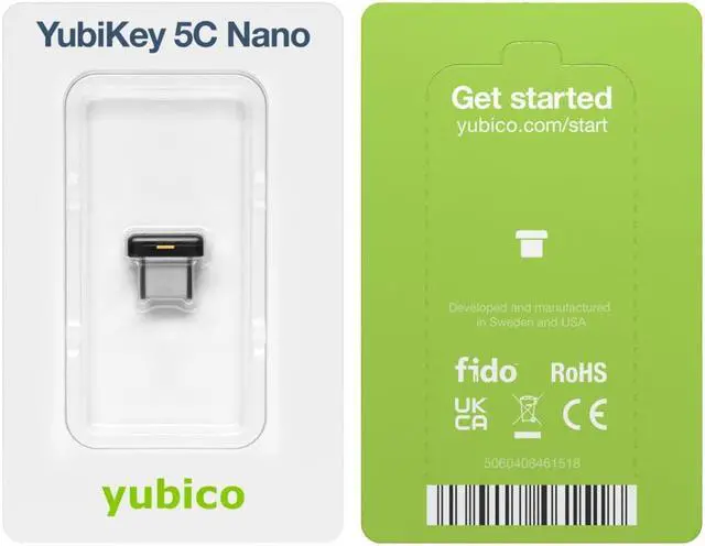 Alt view image 9 of 14 - Yubico YubiKey 5C Nano - Two factor authentication security key -  USB-C