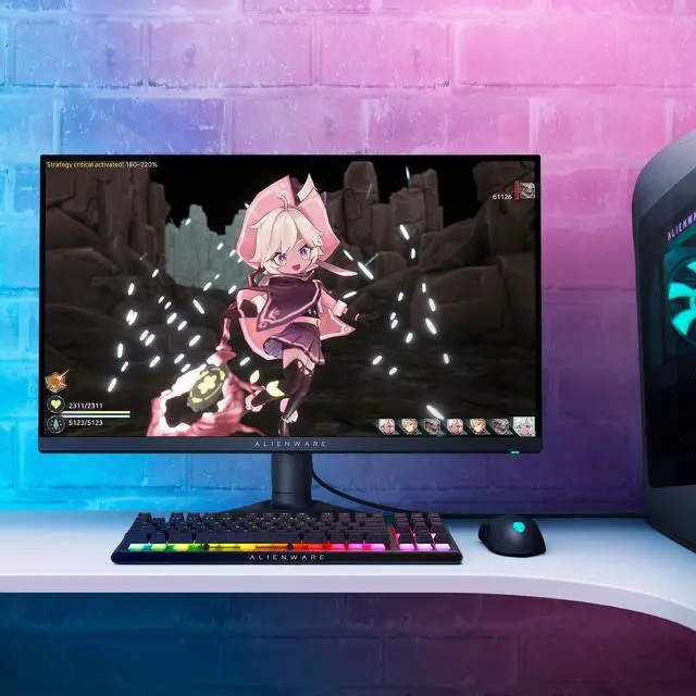 Alt view image 8 of 11 - Dell Alienware AW2724DM Gaming Monitor - 27" QHD 180Hz w Overclock, AMD FreeSync Premium Pro, NVIDIA G-SYNC - Black