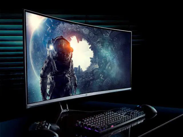 Alt view image 17 of 17 - Monoprice 35" Zero-G Curved Ultrawide Gaming Monitor V2 - 21:9, UWQHD, 3440 x 1440p (2K), 100Hz, 4ms, AMD FreeSync, HDMI, DisplayPort, VA