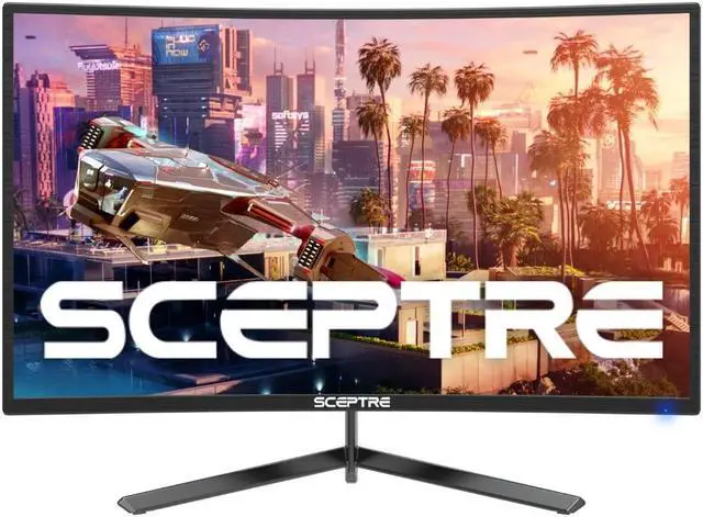 Main image of Sceptre 24-inch Curved Gaming Monitor 1080p up to 165Hz DisplayPort HDMI 99% sRGB, AMD FreeSync Build-in Speakers Machine Black (C248B-FWT168)