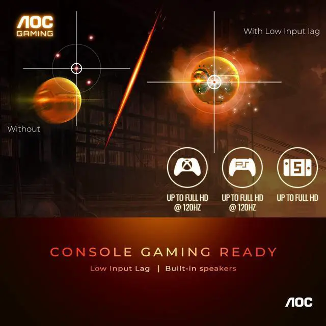 Alt view image 7 of 8 - AOC CQ27G3S Gaming Computer Monitor, Black
