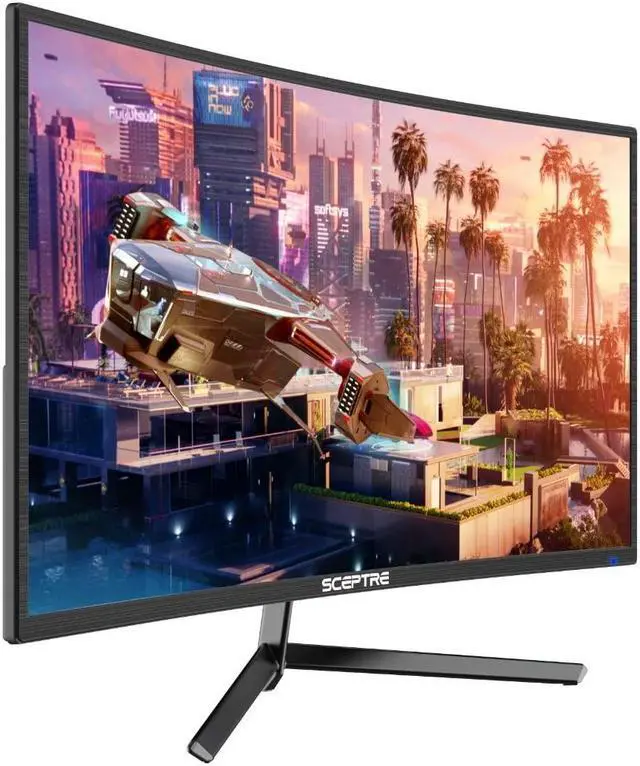 Alt view image 4 of 19 - Sceptre 24-inch Curved Gaming Monitor 1080p up to 165Hz DisplayPort HDMI 99% sRGB, AMD FreeSync Build-in Speakers Machine Black (C248B-FWT168)