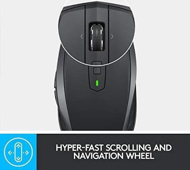 Alt view image 14 of 15 - Logitech MX Anywhere 2S Mouse - Darkfield - Wireless - Bluetooth - Yes - USB - 4000 dpi - Scroll Wheel - 7 Button(s)