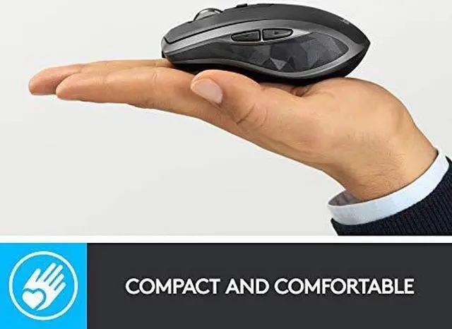 Alt view image 13 of 15 - Logitech MX Anywhere 2S Mouse - Darkfield - Wireless - Bluetooth - Yes - USB - 4000 dpi - Scroll Wheel - 7 Button(s)