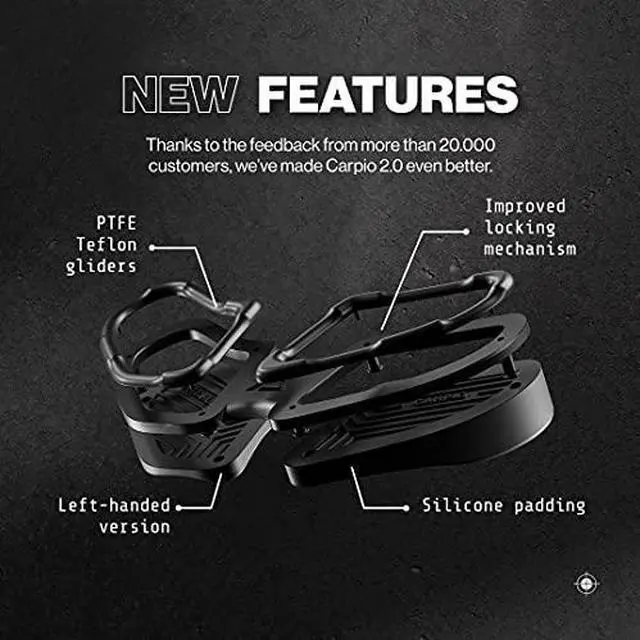 Alt view image 4 of 9 - Carpio 2.0 - ergonomic wrist rest - Right / L / Black