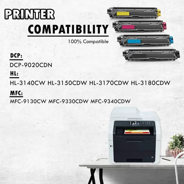 Alt view image 8 of 12 - 1 Set of 4 Inkfirst® Compatible Toner Cartridges TN221BK TN221C TN221M TN221Y TN225 Replacement for Brother TN221 TN225