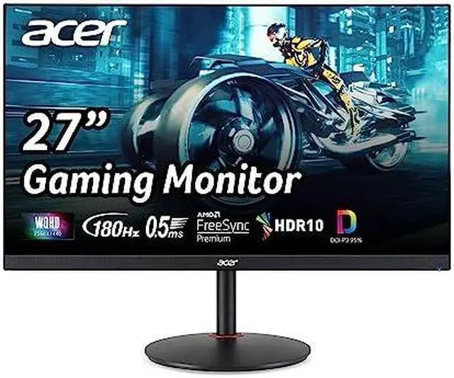 Alt view image 8 of 19 - Acer Nitro 27" WQHD 2560 x 1440 PC Gaming IPS Monitor | AMD FreeSync Premium | Up to 180Hz Refresh | Up to 0.5ms | DCI-P3 95% | 1 x Display Port 1.2 & 2 x HDMI 2.0 | XV271U M3bmiiprx