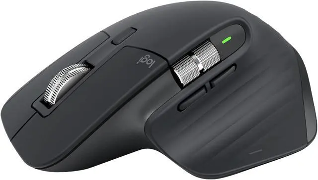 Alt view image 8 of 20 - Logitech MX Master 3S - Wireless Performance Mouse, Ergo, 8K DPI, Track on Glass, Quiet Clicks, USB-C, Bluetooth, Windows, Linux, Chrome  Graphite