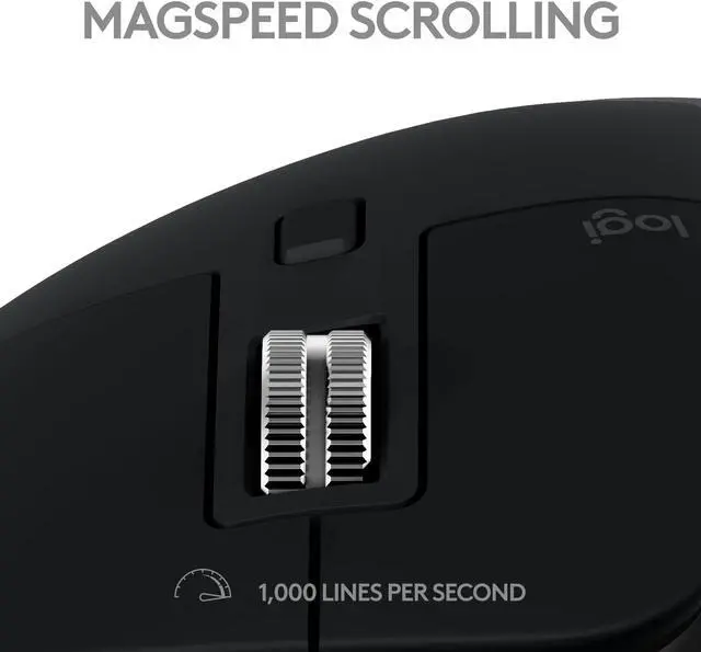 Alt view image 11 of 20 - Logitech MX Master 3S Wireless Mouse for Mac (Space Gray)