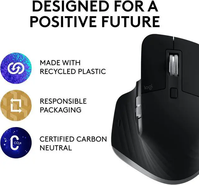 Alt view image 13 of 20 - Logitech MX Master 3S Wireless Mouse for Mac (Space Gray)