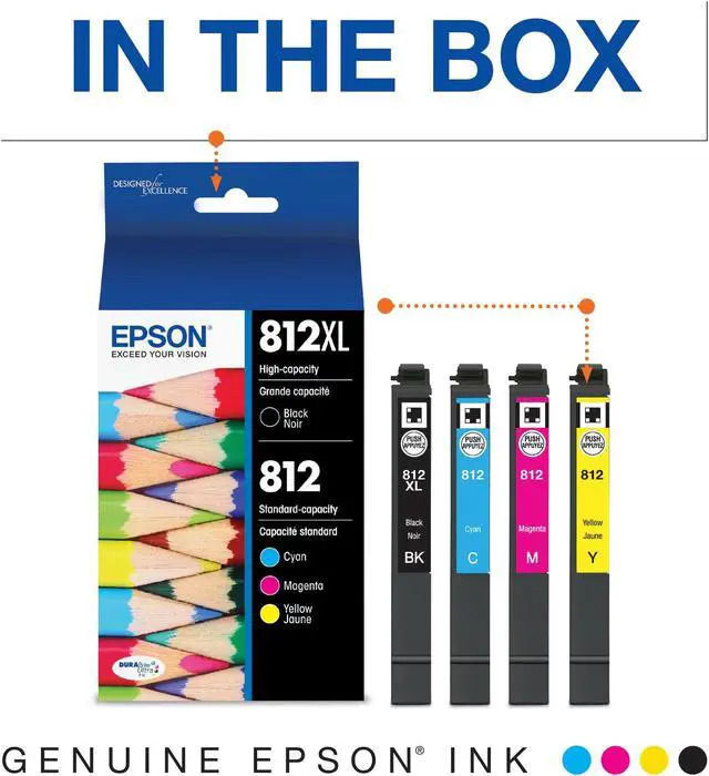 Alt view image 14 of 14 - Epson Iink Cartridge T812 XL BK CMY