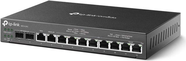 Alt view image 14 of 18 - TP-Link ER7212PC | Omada Router, PoE Switch & Controller 3-in-1 Gigabit VPN Router | Up to 4 WAN | 8 PoE+ LAN Port @ 110W | Fanless | Easy Installation | Load Balance