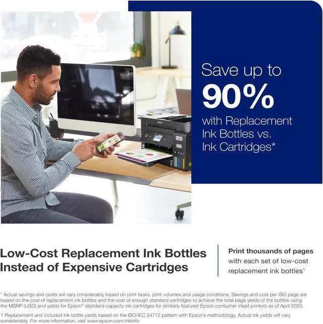 Alt view image 4 of 10 - Epson EcoTank ET-4850 All-in-One Cartridge-Free Supertank Printer (C11CJ60201)