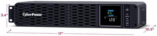 Alt view image 14 of 20 - CyberPower CP1500PFCRM2U PFC Sinewave UPS Systems - 1500VA/1000W, 120 VAC, NEMA 5-15P, 2U, Rackmount, Sine Wave, 8 Outlets, LCD, PowerPanel®