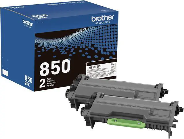 Alt view image 15 of 20 - Brother TN-850 Toner Cartridge Black 2 Pack in Retail Packaging