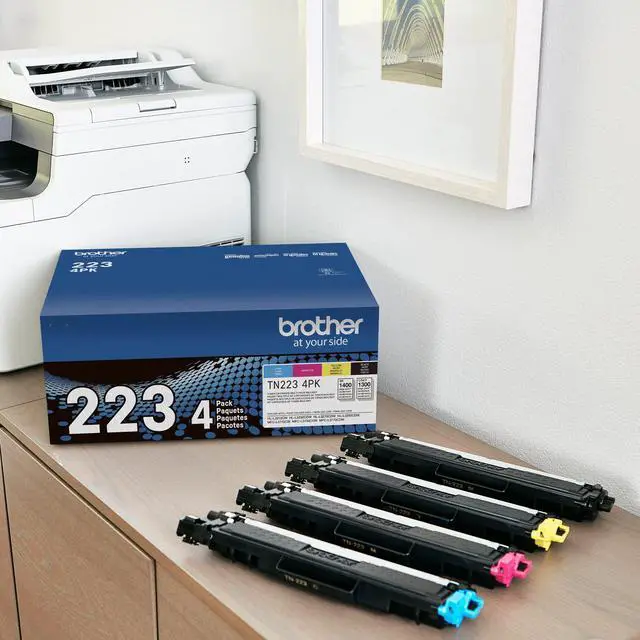 Alt view image 16 of 17 - Brother TN223 Toner Cartridge Black Cyan Magenta Yellow TN2234PK