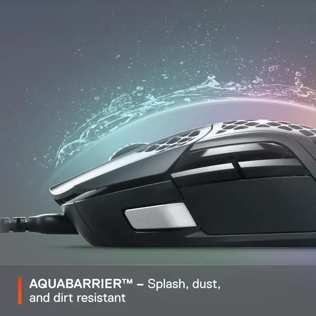 Alt view image 10 of 13 - SteelSeries Aerox 5 Lightweight 1800CPI Wired RGB Gaming Mouse