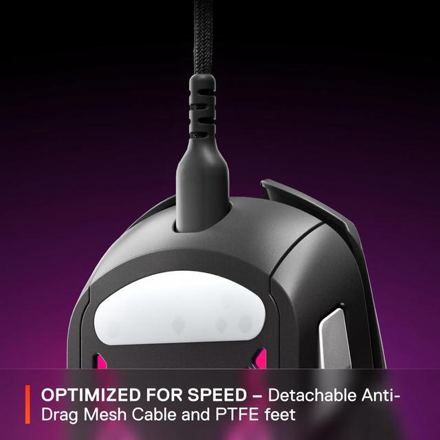 Alt view image 9 of 13 - SteelSeries Aerox 5 Lightweight 1800CPI Wired RGB Gaming Mouse