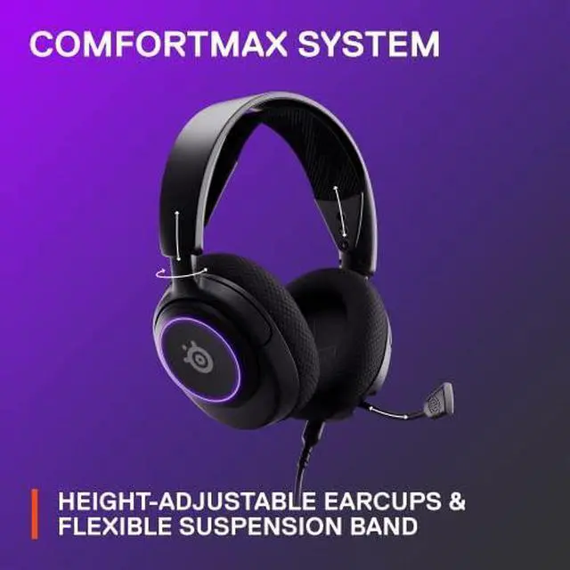Alt view image 14 of 15 - SteelSeries New Arctis Nova 3 Multi-Platform Gaming Headset - Black