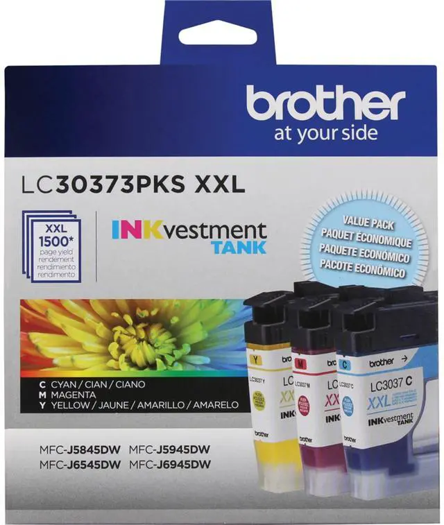 Alt view image 16 of 20 - Brother LC30373PKS INKvestment Tank Super High Yield 3 Pack of Color Ink (C/M/Y) Cyan/Magenta/Yellow