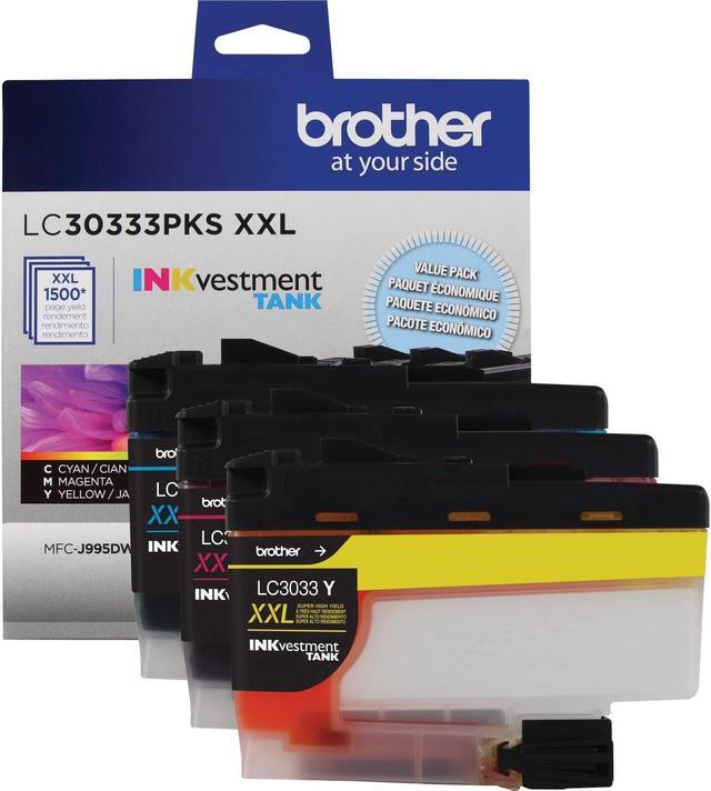 Alt view image 18 of 20 - Brother LC30333PKS Super High Yield Ink Cartridge - Combo Pack - Cyan/Magenta/Yellow